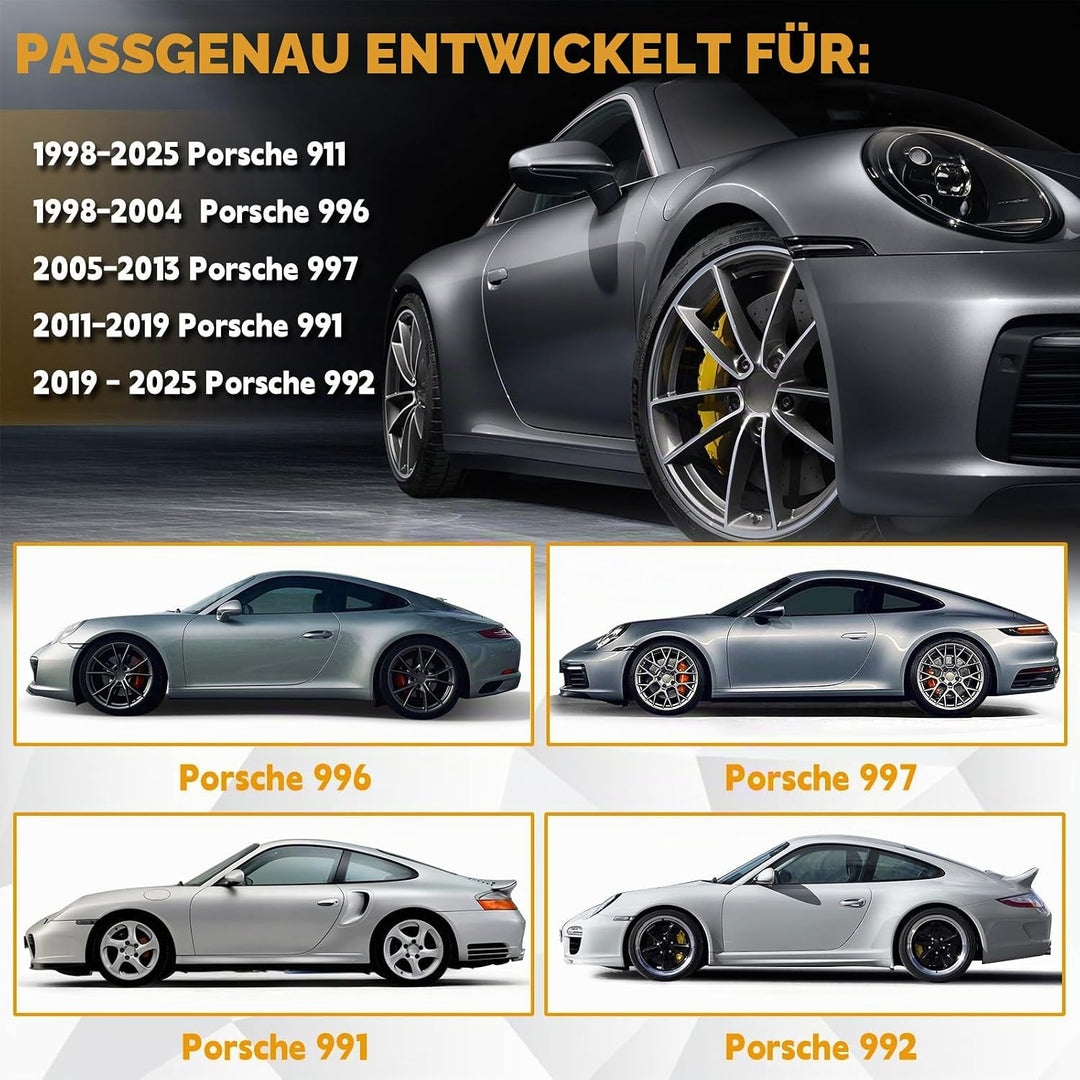 Autoabdeckung Wasserdicht für 1998-2025 Porsche 911 (991/992/996/997 Serie), Vollgarage Autoplane Au