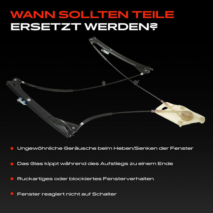 Frankberg Fensterheber Elektrisch Ohne Motor 2/3 Türer Vorne Rechts Kompatibel mit Polo 6R 6C Schräg