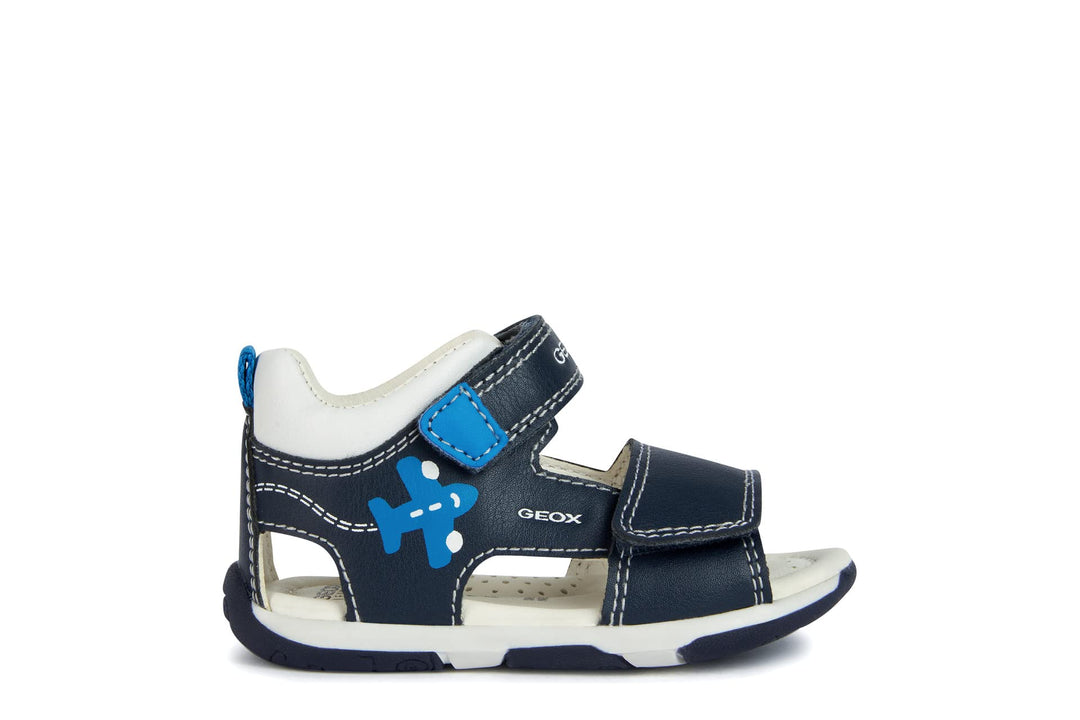 Geox Baby-Mädchen B Sandal Tapuz Girl Erste Schritte 25 EU Navy Lt Blue, 25 EU Navy Lt Blue