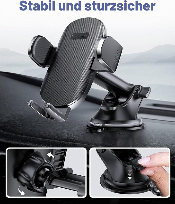 Handyhalterung für Auto, Handyhalterungen, um 360 Grad drehbarer Handyhalter mit starkem klebrigem S