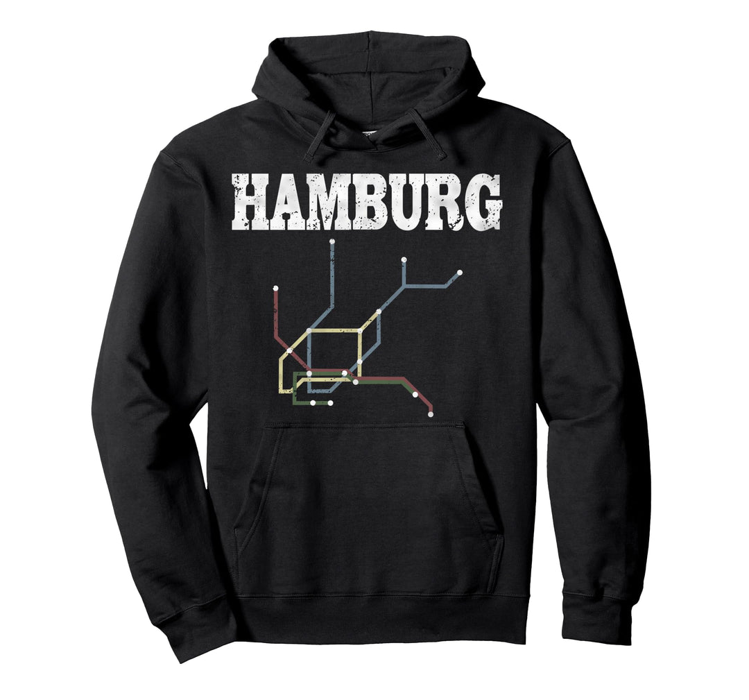 Retro Vintage Hamburg U-Bahn Norddeutsch Geschenk Pullover Hoodie