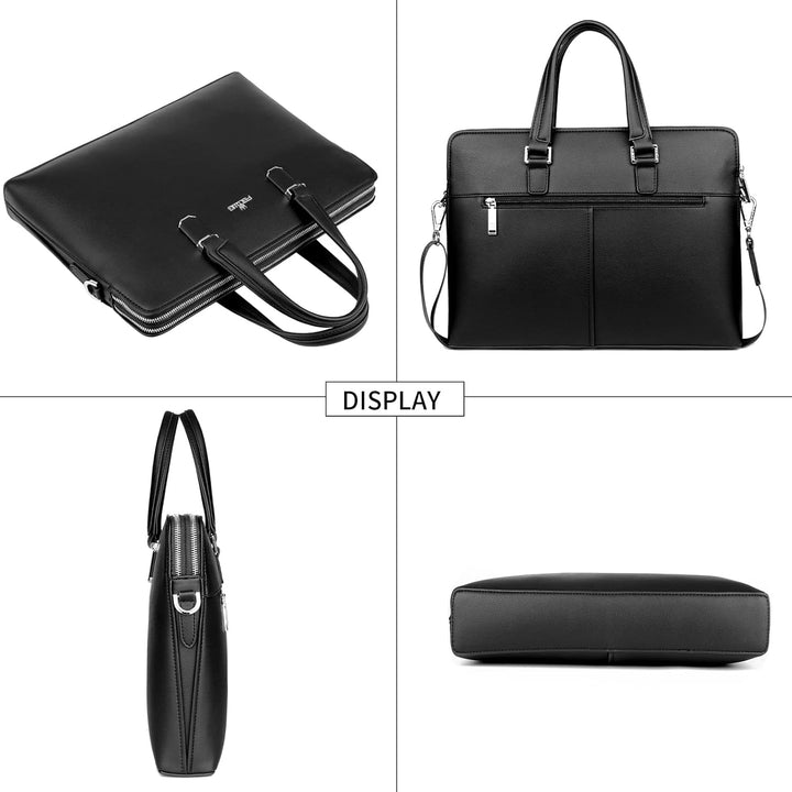 FSD.WG Herren Business Tasche,Wasserdichte Leder Aktentasche,Schulter Laptop Business Tasche für Bus