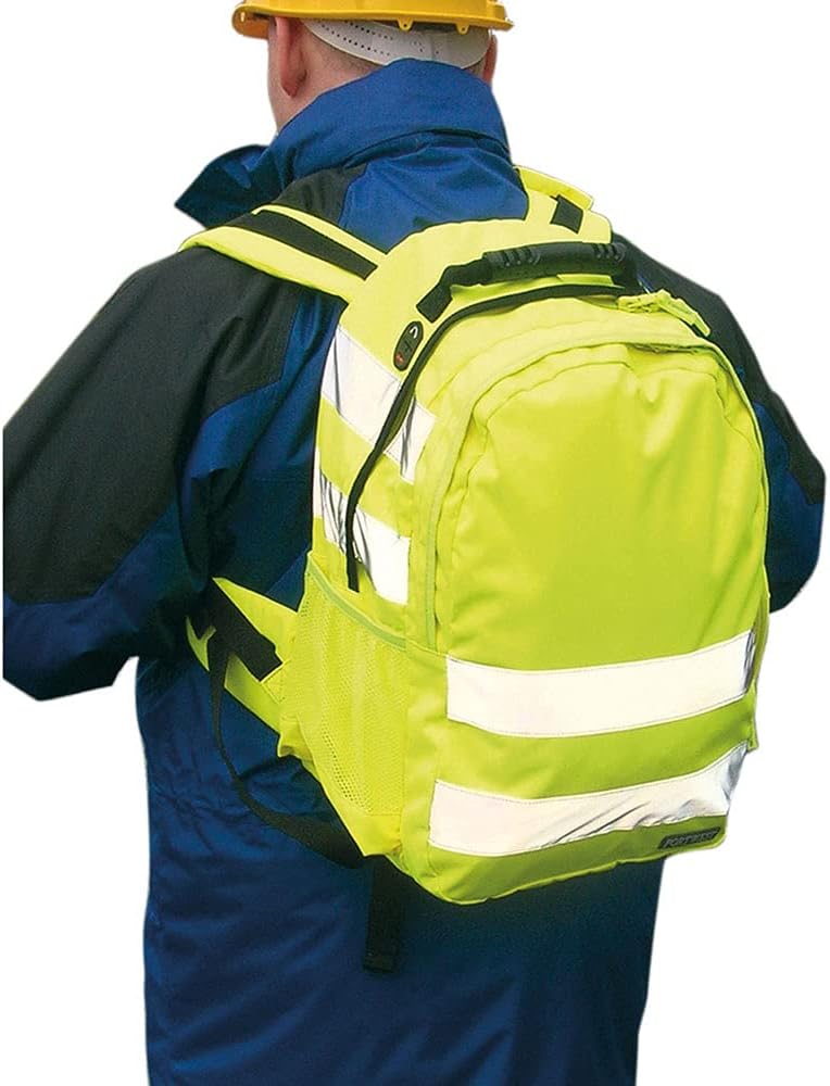 Portwest Standard Warnschutz-Rucksack , Grösse: Einheitsgrösse, Farbe: Gelb, B905YER Einheitsgrösse