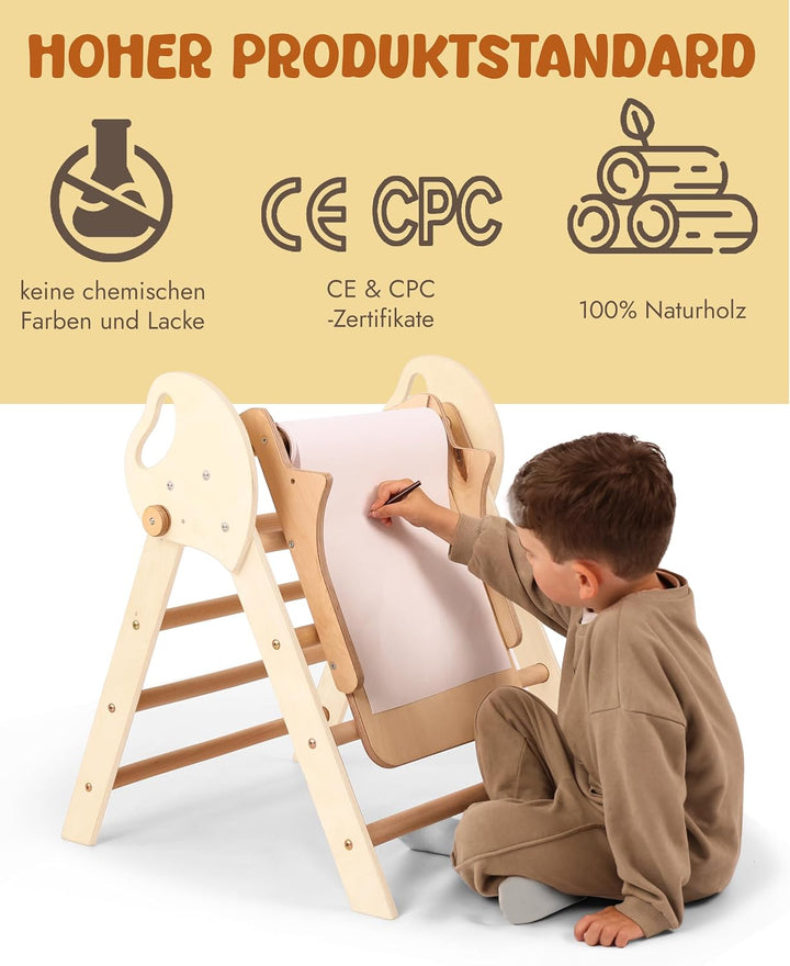 Goodevas Montessori Kletterdreieck Set Ivory 5-in-1 Art set, Ivory 5-in-1 Art set