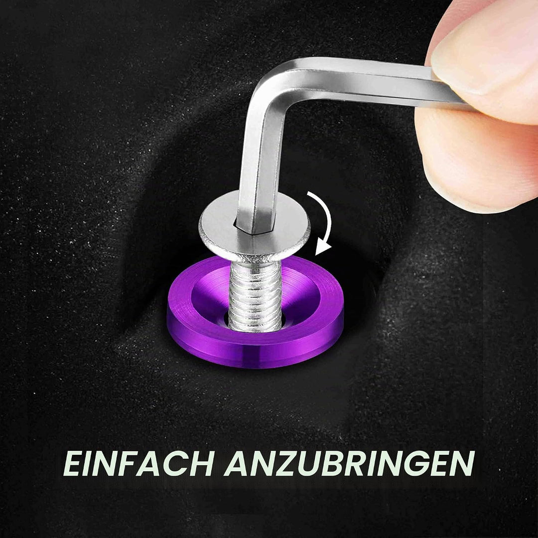 Enmoo 20 Stück Billet Aluminium Kotflügel Stossstange Unterlegscheibenbolzen Motor Bay Dress Up Fast