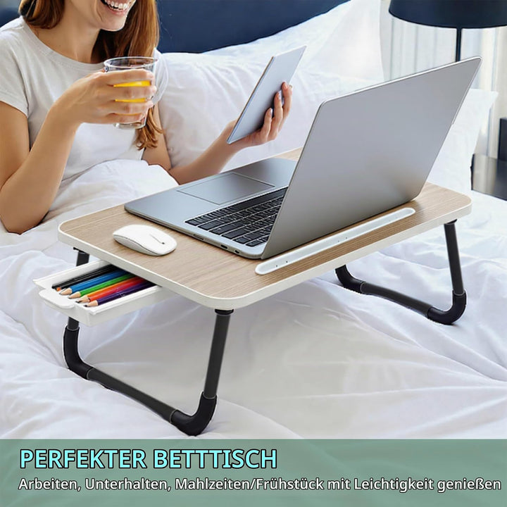 Laptop Bed Desk - Small Laptoptisch für Frühstück im Bett, Arbeitszimmer, Büroarbeit, Gaming, Schrei