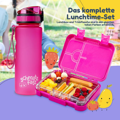 SCHMATZFATZ Junior Brotdose Kinder mit Fächern| BPA Frei Lunchbox Kinder| Bento Box Kinder | Brotbox