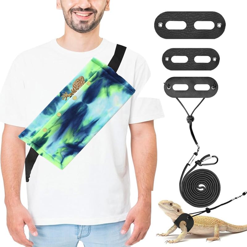 Tragetasche für Kleintiere, kleine Tiertasche für Bartagamen, Eidechsen und Reptilien, mit verstellb