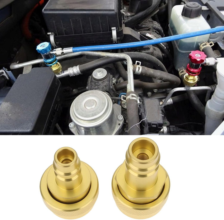 Adapter R1234yf auf R134a Einstellbarer Hoch- Und Niederdruckanschluss für AC-Kältemittel
