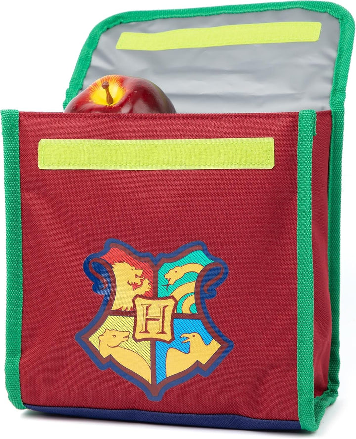 Harry Potter Kinder-Rucksack | Zauberer-Schulrucksack mit Federmäppchen, Lunchtasche & Trinkflasche