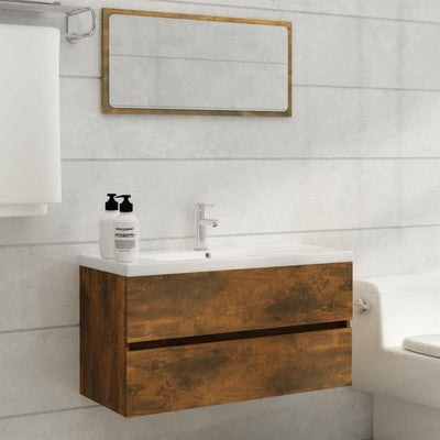 homiuse 90x38.5x45 cm Waschbeckenschrank mit Schublade Badezimmerschrank Badezimmer Möbel Waschbecke
