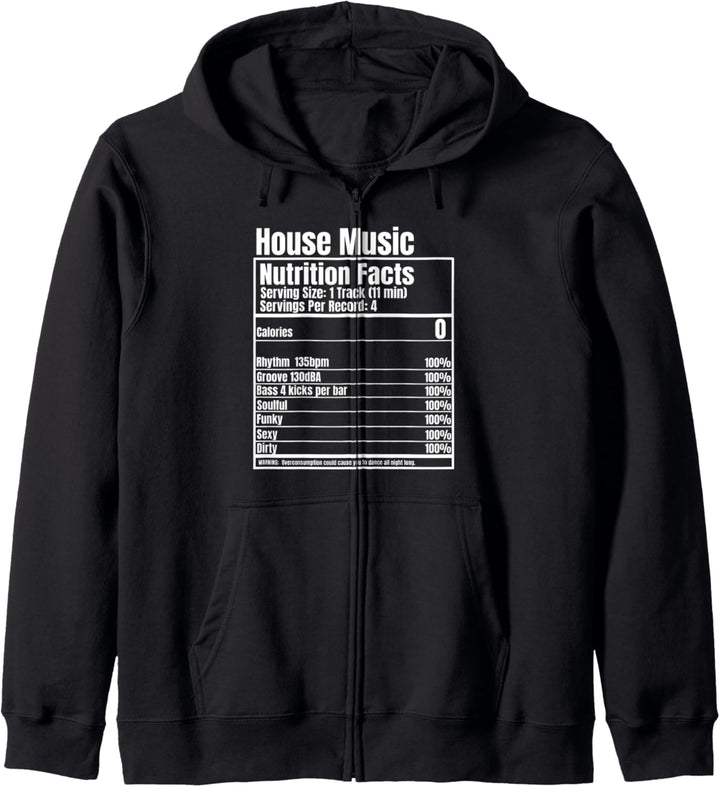 House Music Nutrition Facts Kapuzenjacke