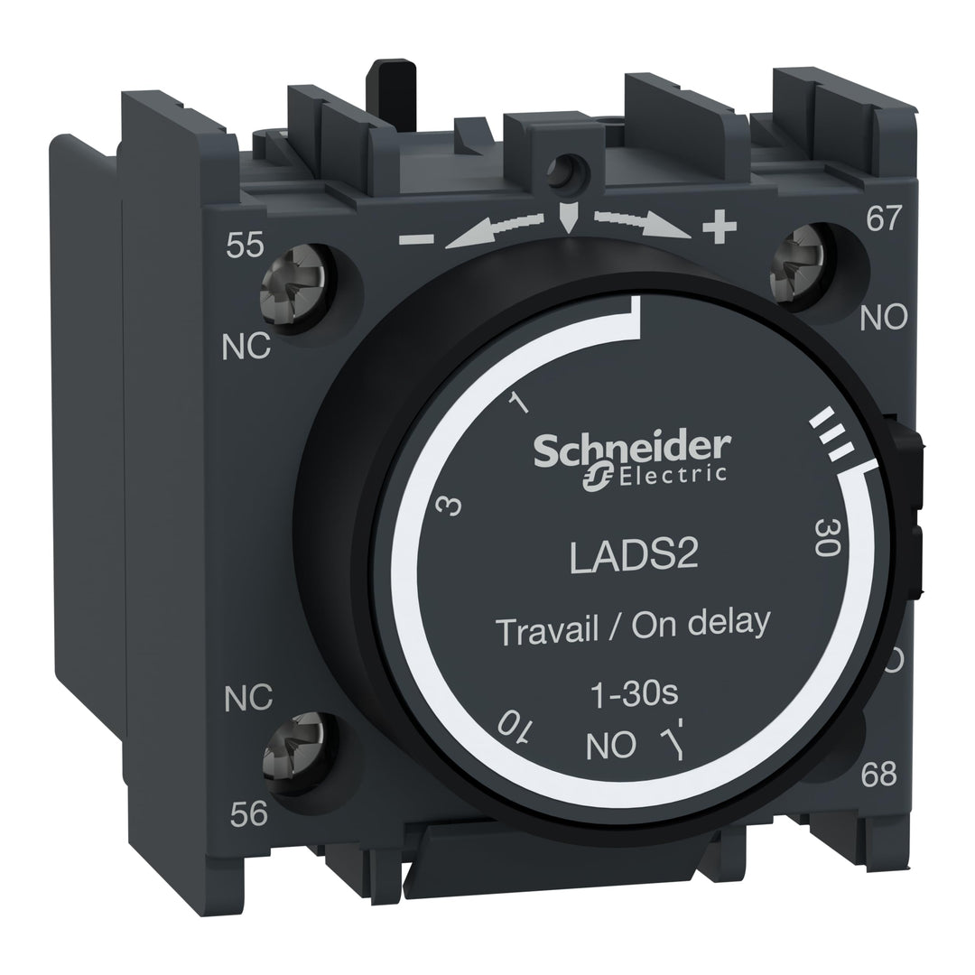 Schneider Electric LADS2 Zeitblock, anzugsverzögert, 1S+1Ö, 1,00-30,02s, Schraubanschluss