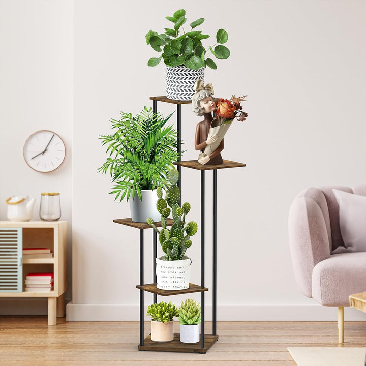 Blumenständer, Pflanzenständer Innen, 5 Etagen Modernes blumentopf ständer, Blumentreppen Metall, pf