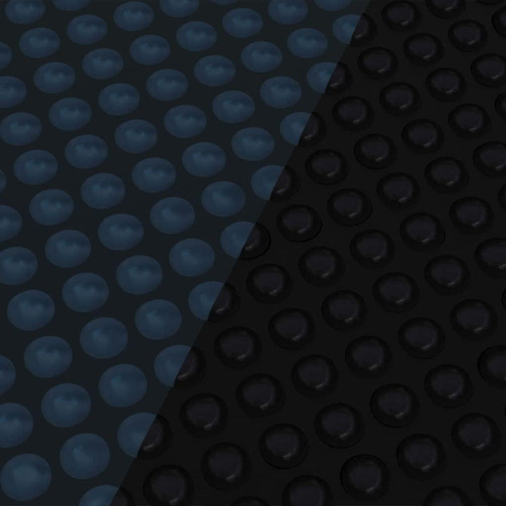 Treibende Pool-Solarplane PE 1200x600 cm Schwarz und Blau