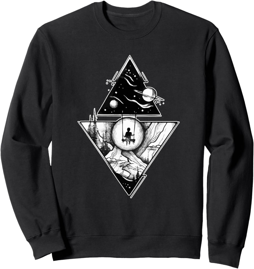 The Nature Of Space Flowers Galaxy Berge Sweatshirt