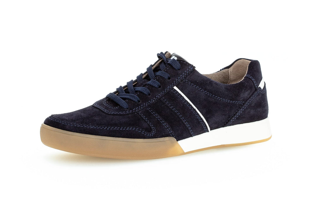 Pius Gabor Herren Sneaker Low,Halbschuhe,zertifiziertes Leder,Wechselfussbett 44.5 EU Blau Midnight,