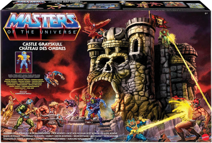 Masters of The Universe Spielset Vintage-Schloss Grayskull mit Spielmatte und Raumfahrerfigur, Burgt