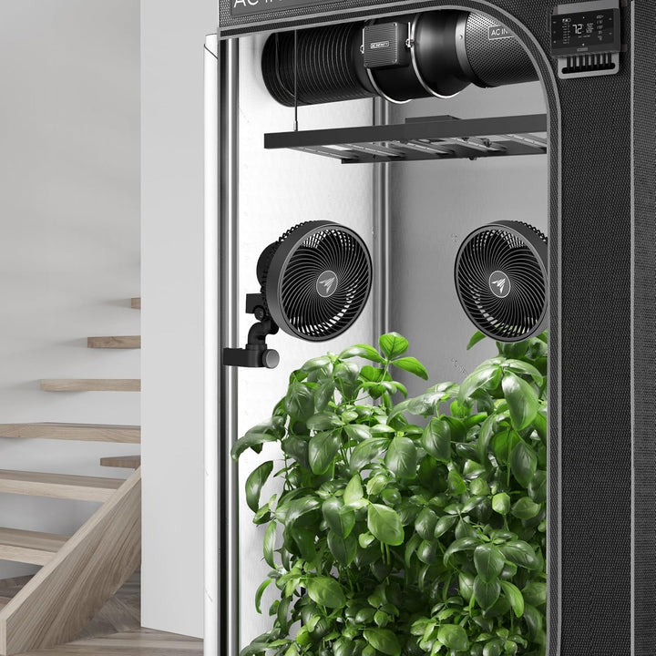 AC Infinity CLOUDRAY S9 (2er-Pack) – Clip-Ventilator 230mm für Grow Zelte, mit langlebigem EC-Motor,