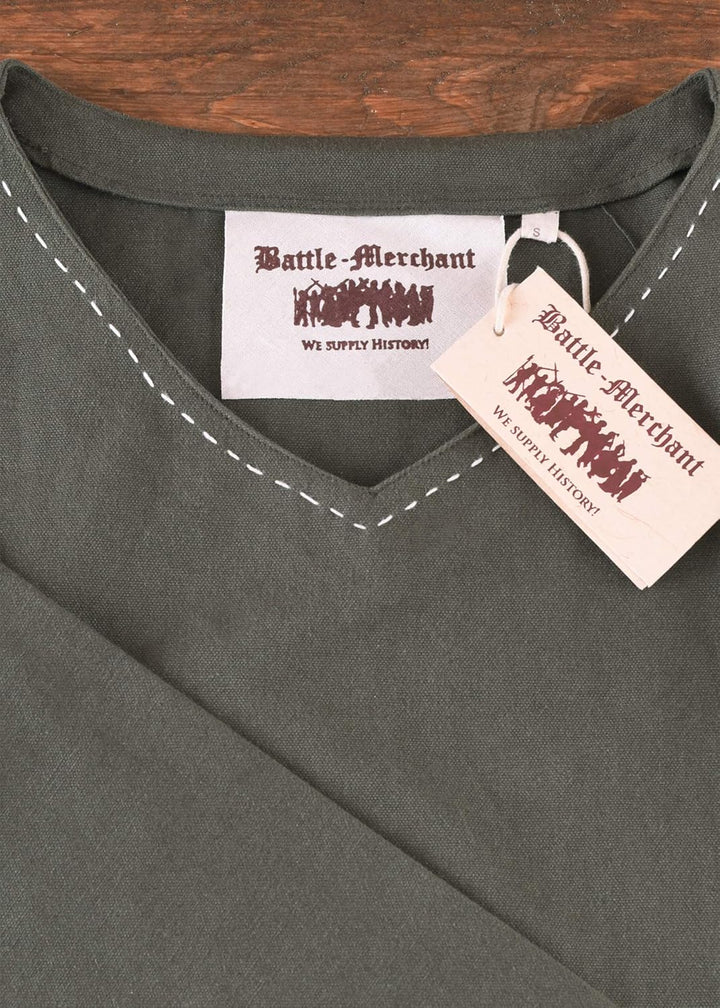 Battle-Merchant | Mittelalter Tunika Askur | LARP Wikinger Kleidung aus Baumwolle für Herren Weinrot