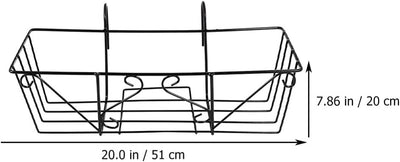 YARNOW 2 Stücke Balkongeländer Blumentopf Halterung Balkon Geländer Topf Regal Metall Blumentopfhalt