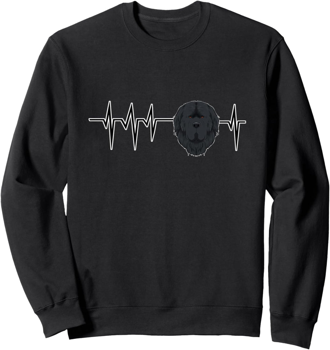 Hund Heartbeat I Lustiges Neufundländer Sweatshirt