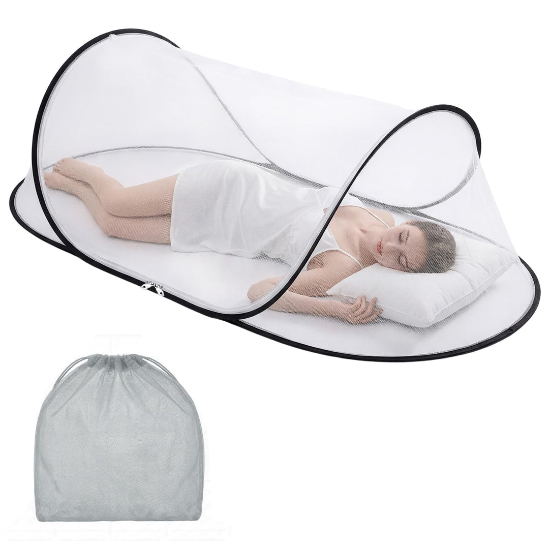 Moskitonetz, 200 x 80 x 56 cm Moskitonetz Reise, Faltbares Pop Up Moskitonetz Bett, Mückennetz Reise