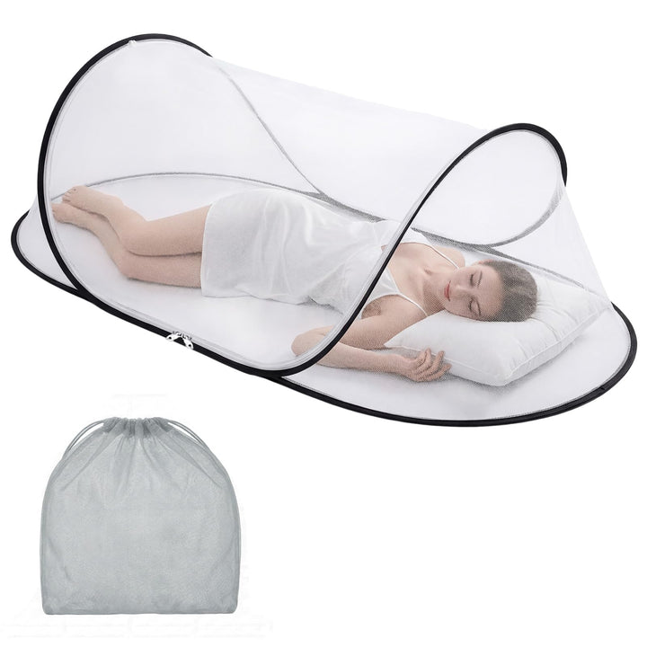 Moskitonetz, 200 x 80 x 56 cm Moskitonetz Reise, Faltbares Pop Up Moskitonetz Bett, Mückennetz Reise