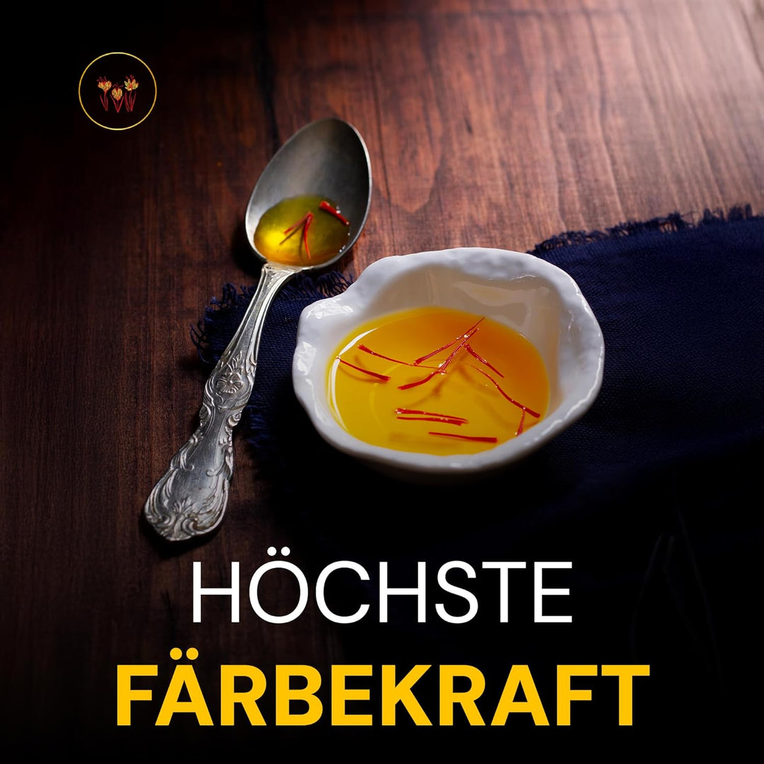 Safran Fäden, 25g Premium Safranfäden der höchsten Qualitätsstufe - Klasse 1 (Super Negin), 25g