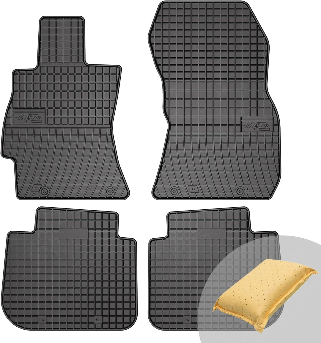 FROGUM EL Toro Gummimatten Ganzjähriges-Set von Autofussmatte Auto Fussmatten für Subaru Forester II