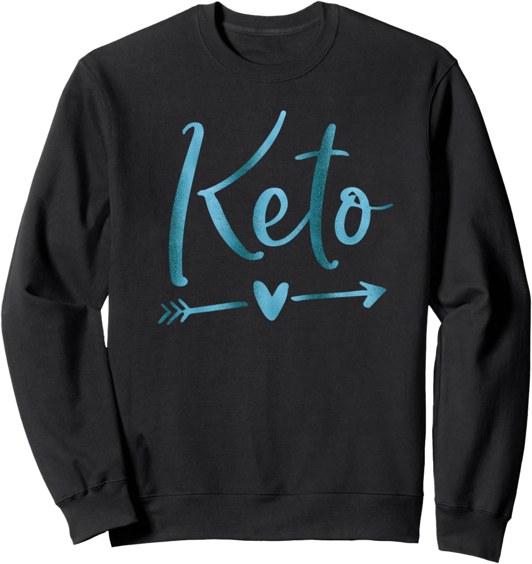 Cute Teal Arrow And Heart Keto Sweatshirt