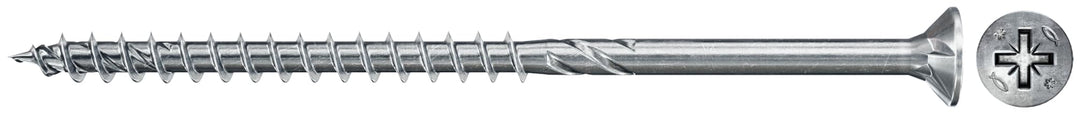fischer PowerFast II CZP 4,0 x 60, Spanplattenschraube (500 Stk.) mit Teilgewinde, Senkkopfschraube