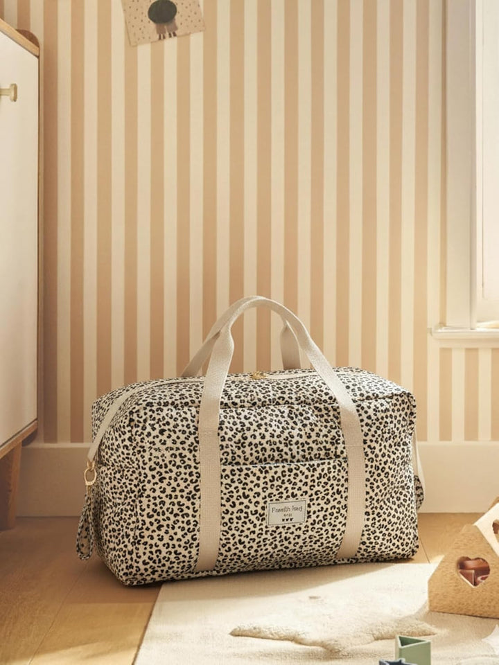 VERTBAUDET Wickeltasche mit Schultergurt und Taschen mit Matte, Beige bedruckt, Taille unique, Klass