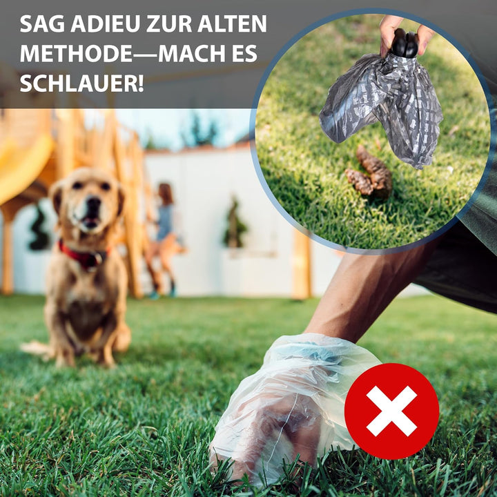 DOGOPAL Hundekotgreifer mit Beutel für Unterwegs - Tragbare Hundekotschaufel mit Erweiterbarem Fach