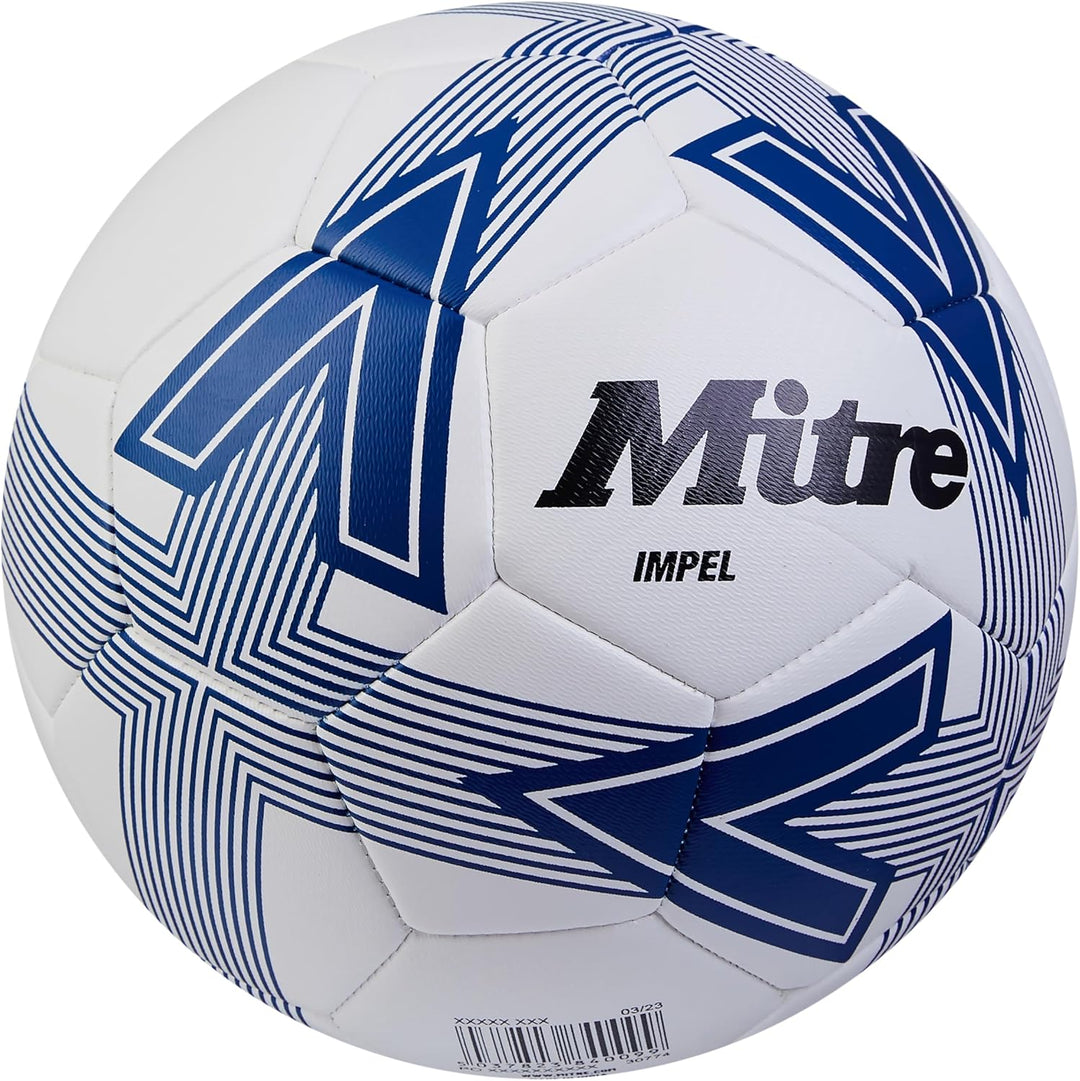 Mitre Impel Fussball Weiss/Dazzling Blue/Schwarz 4 Impel ohne Ballpumpe, Weiss/Dazzling Blue/Schwarz