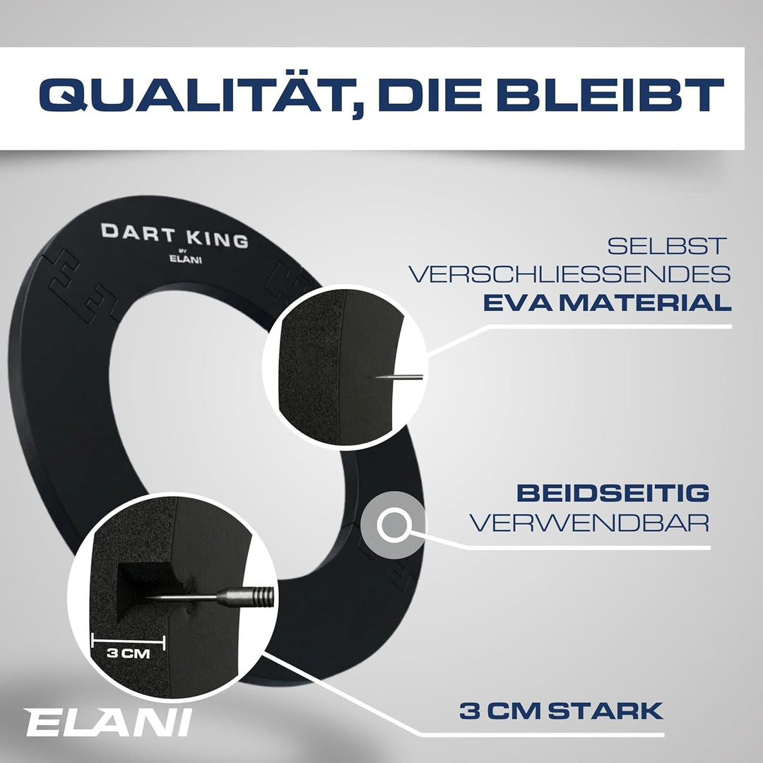 ELANI – klimaneutraler Dartring für optimalen Schutz von Wand, Boden, Dartpfeil und Flight – passgen