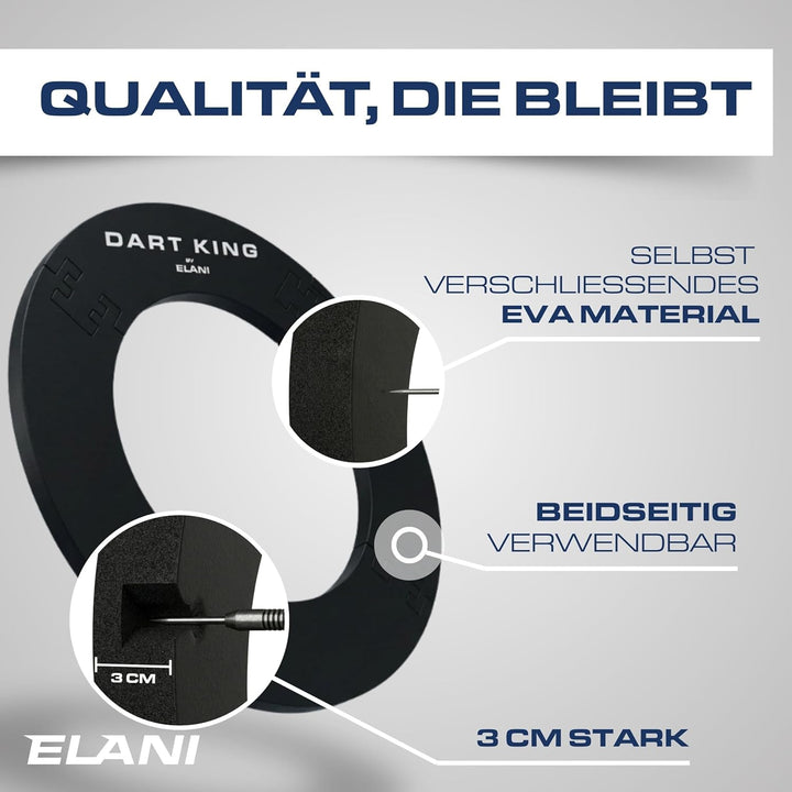 ELANI – klimaneutraler Dartring für optimalen Schutz von Wand, Boden, Dartpfeil und Flight – passgen
