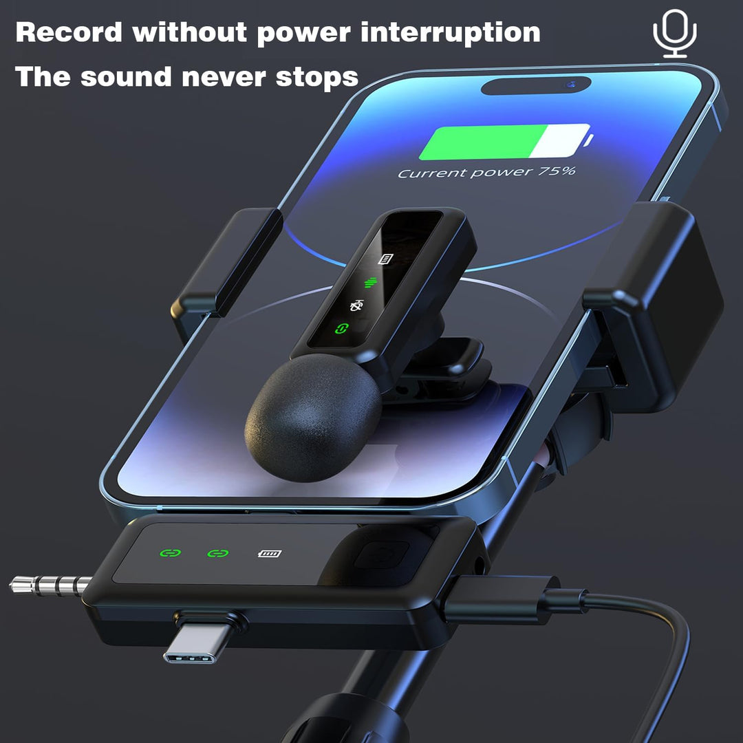 3-in-1-Lavaliermikrofon, kabelloses Mikrofon für iPhone, Android, iPad, für Videoaufnahmen, Streamin