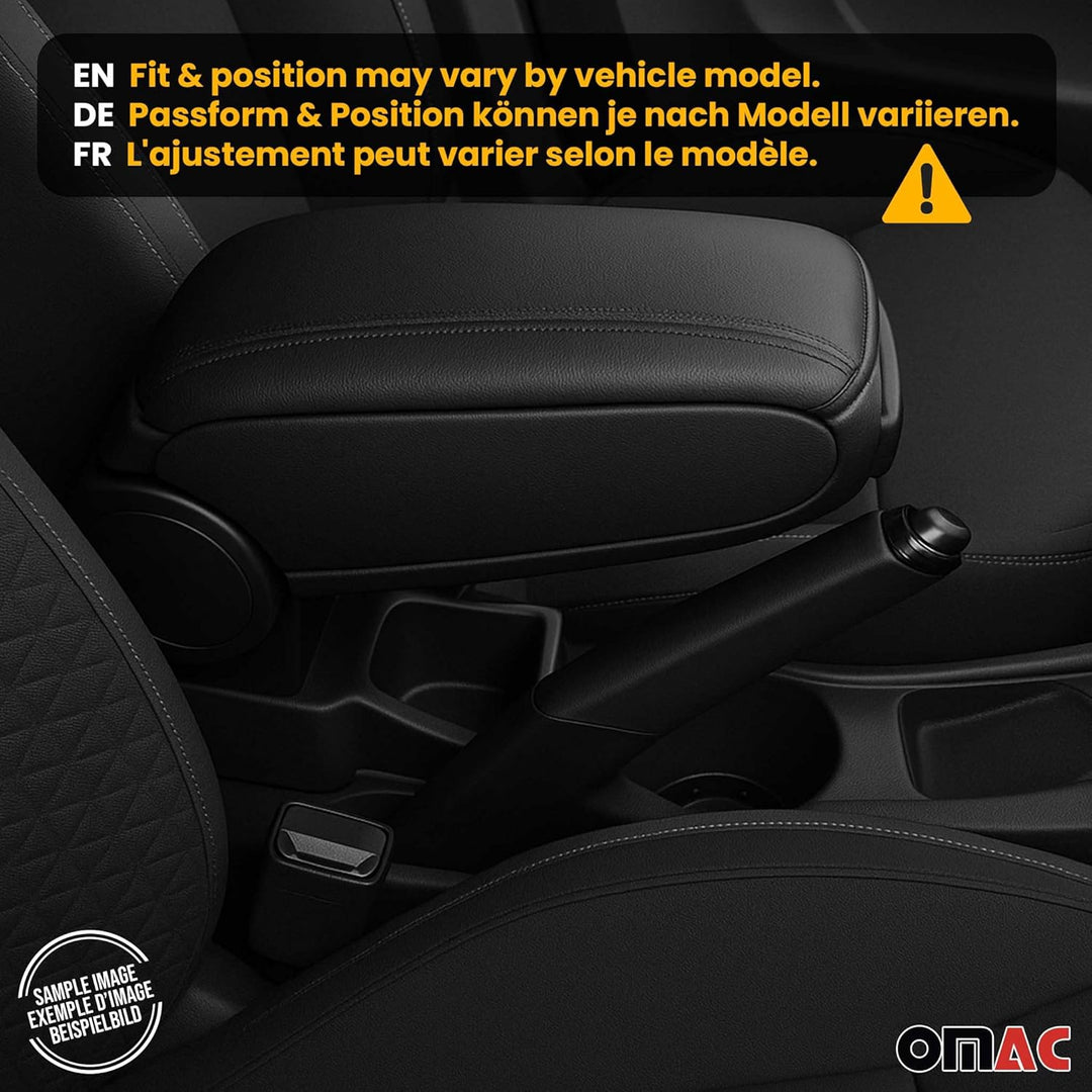 OMAC Mittelarmlehne Armlehne Mittelkonsole kompatibel mit Hyundai i20 2015-2020 PU-Leder Schwarz i20