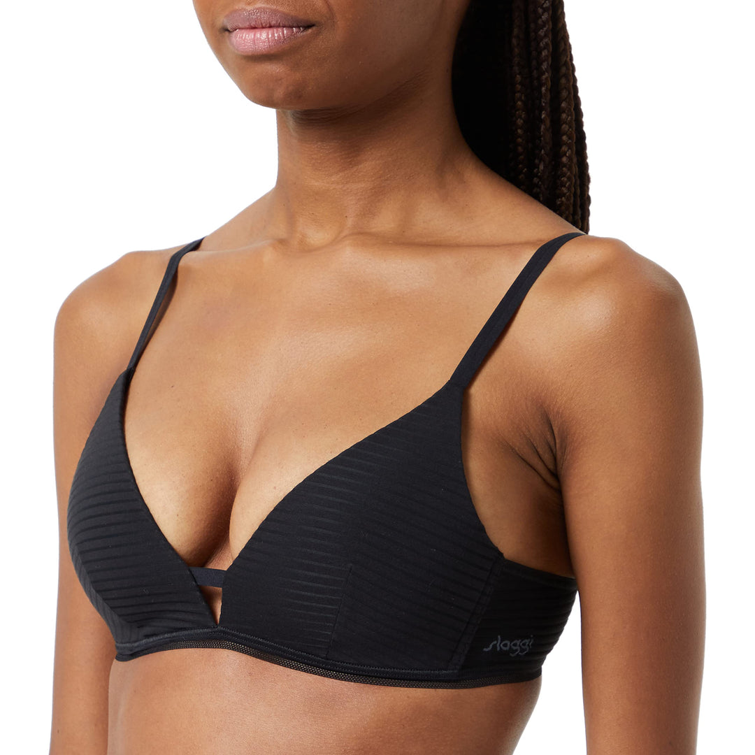 Sloggi Damen Ever Fresh Plus P Padded BH, Undurchsichtige XS Schwarz, XS Schwarz