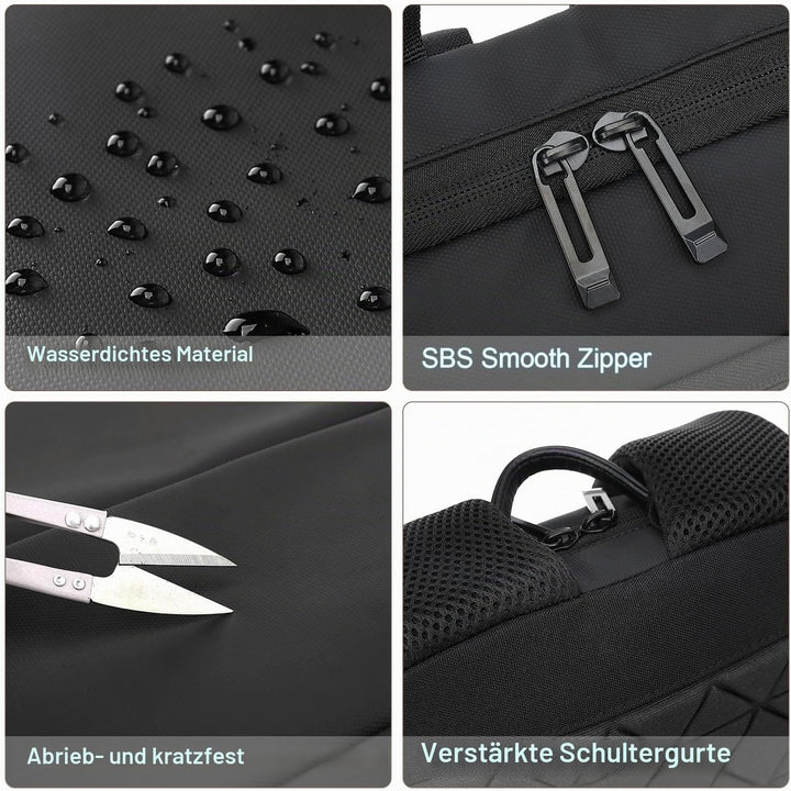 AUGUR Business Slim Rucksack Herren 15,6 Zoll wasserdicht Laptop-Rucksack leichte kleine Rucksäcke f