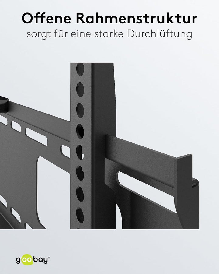 goobay 49890 TV-Wandhalterung Pro Fixed (M), 32" bis 55" (81-140 cm), 50 Kg, einfache & sichere Befe