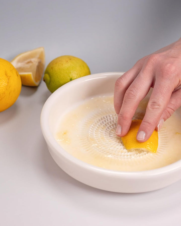 evergrate Geniales Duo: Tellerreibe + Dipschale Motiv Mint mit 2 Küchenpinsel und 2 Rezepthefte, Min