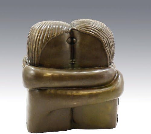 Moderne Kunst Bronzefigur - Der Kuss - signiert - Constantin Brâncusi Skulptur - Moderne Plastik - A