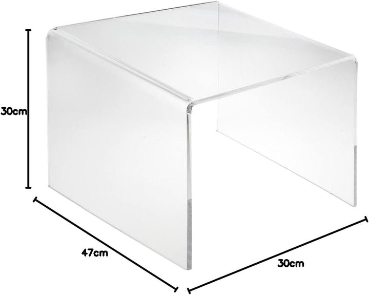 EH Design Acryl-Beistelltisch in verschiedenen Grössen PLEXIGLAS® Mini Nachttisch (Transparent, 3er