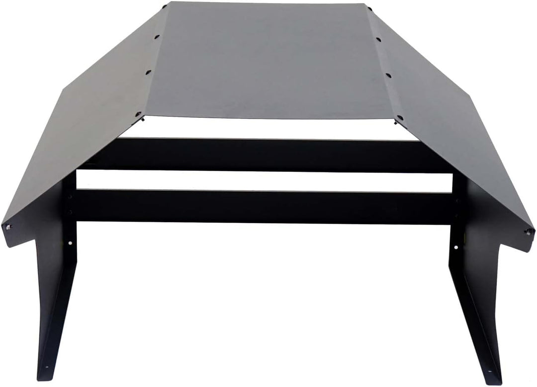 Mähroboter-Garage HWC-L43, Dach Unterstand für Rasenmäher, Metall 40x59x69cm - anthrazit, Anthrazit