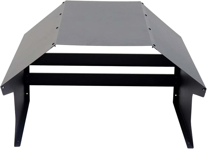 Mähroboter-Garage HWC-L43, Dach Unterstand für Rasenmäher, Metall 40x59x69cm - anthrazit, Anthrazit