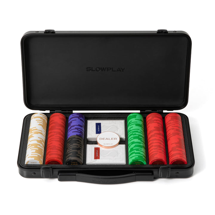 SLOWPLAY Godel 14g Ton Pokerchips-Set für Texas Hold’em, 300 STK [mit Werten] Verfügt über einen hoc