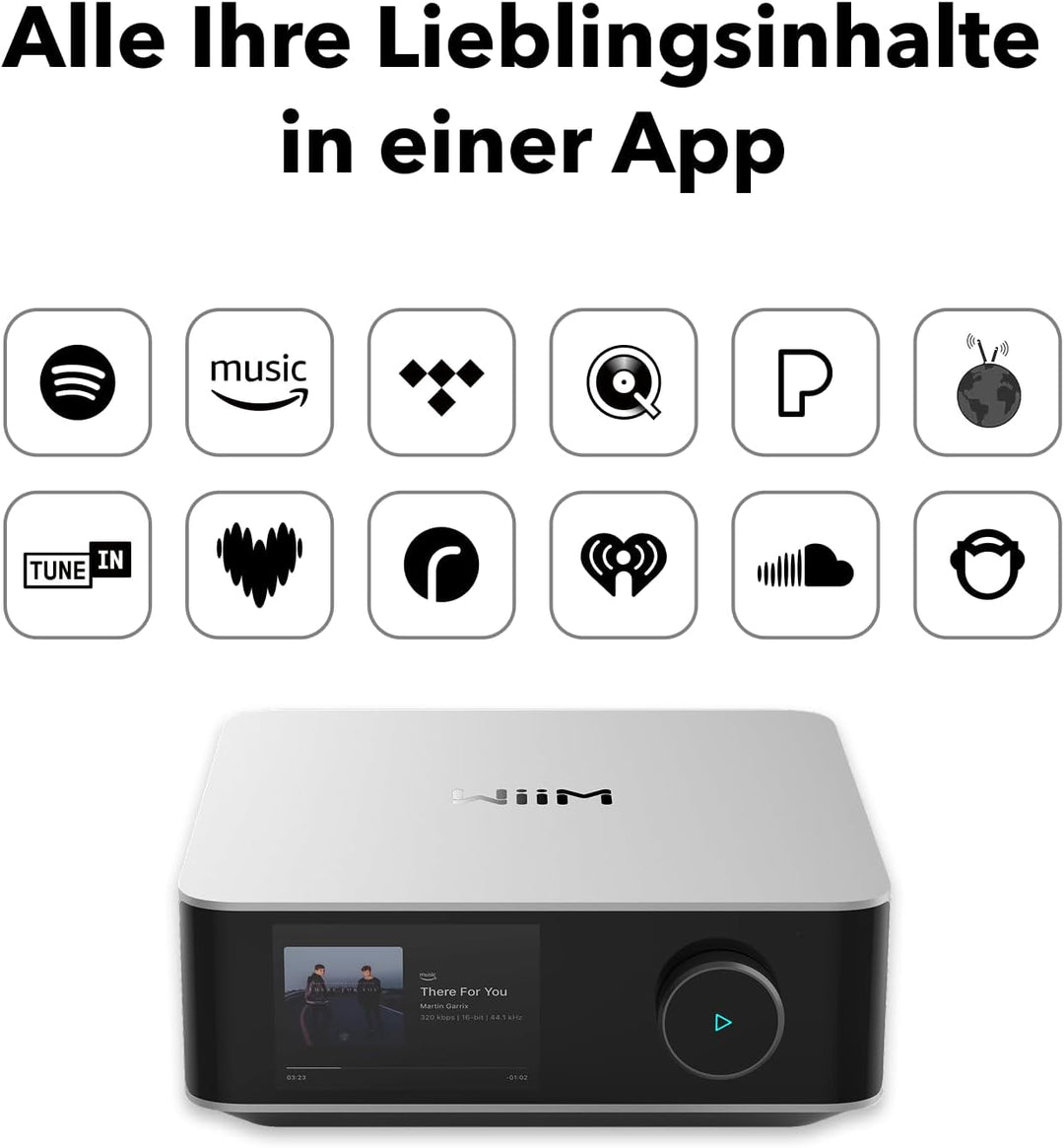 WiiM Amp Ultra mit Voice Remote 2 | 100W Streaming-Verstärker mit ESS ES9039Q2M DAC & Dual TI TPA325