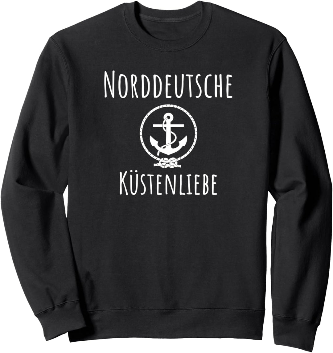 Norddeutsche Küstenliebe Motiv Spruch Deich Meer Küste Sweatshirt